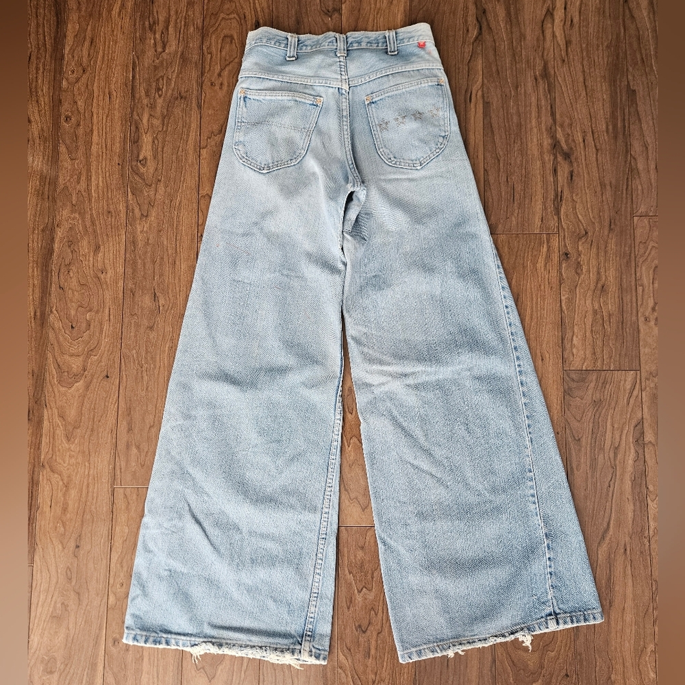 Light Blue Wide Leg Jeans - Picture 6 of 8